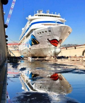 Cruise Ship in Drydock - B-TweenTheLines - The best Niche in the Cruise Industry!